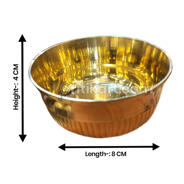 Brass Handcrafted Shinning Kheer Bowl