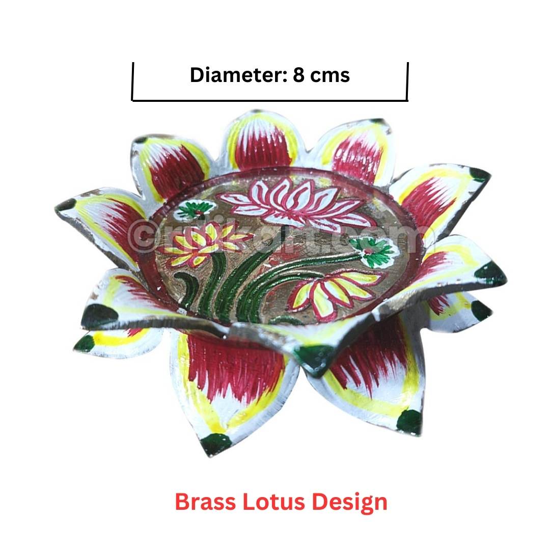 Buy Online Spiritual Printed Lotus In Brass. at best price - Ritikart
