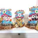 Premium Sky Velvet Pagadi Costume for Lord Jagannath Balabhadra Subhadra