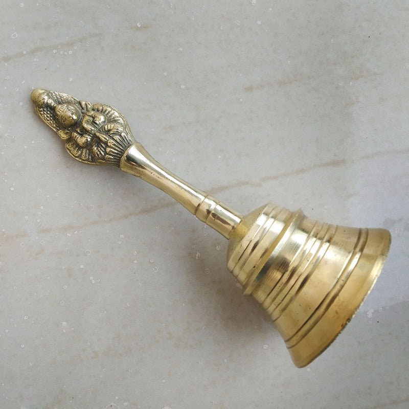 Brass Pooja Bell Small pic-2