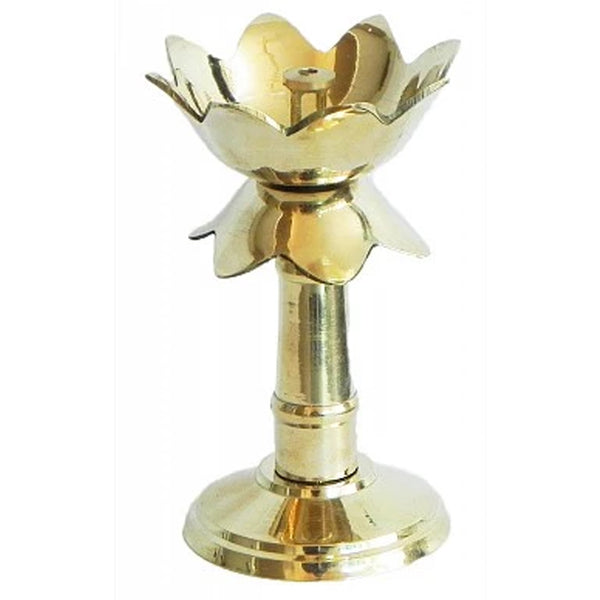 Balakati Lotus Design Brass Diya oil Lamp