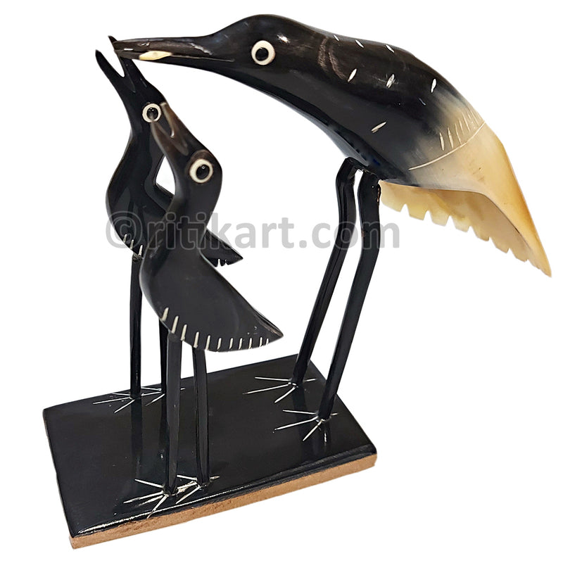 Horn Crafts Showpiece-Bird's Family