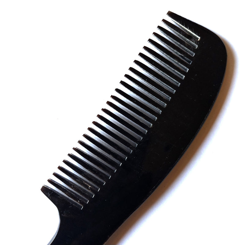 Horn Black Comb with Handle 18 Cm