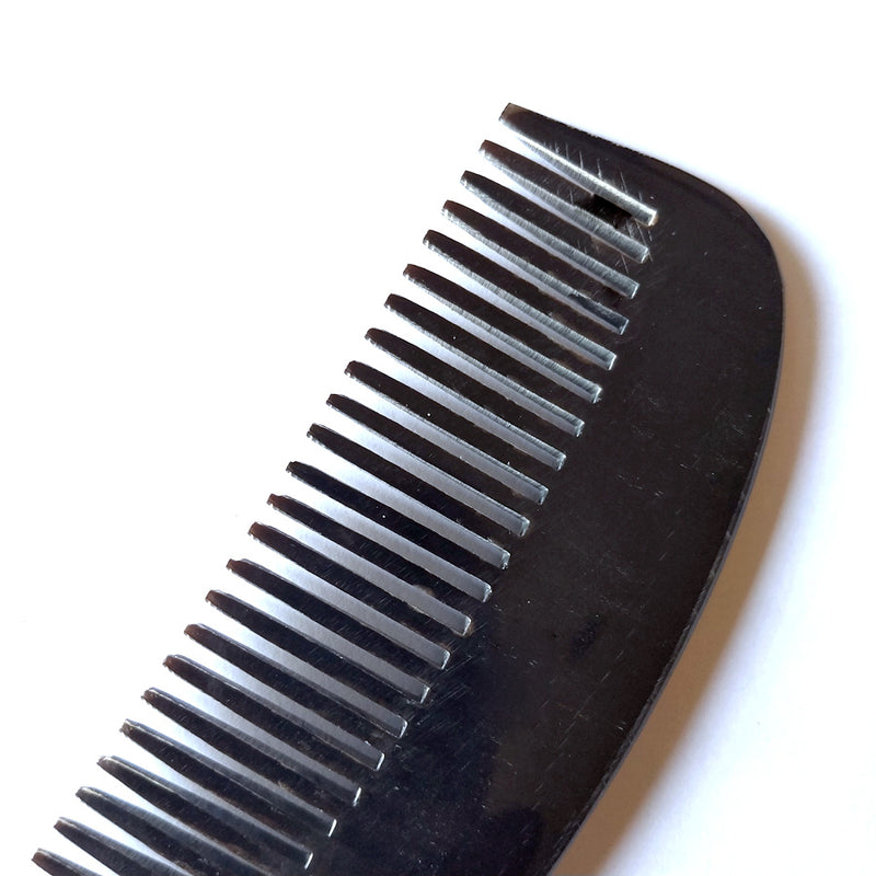 Horn Black Comb with Handle 18 Cm