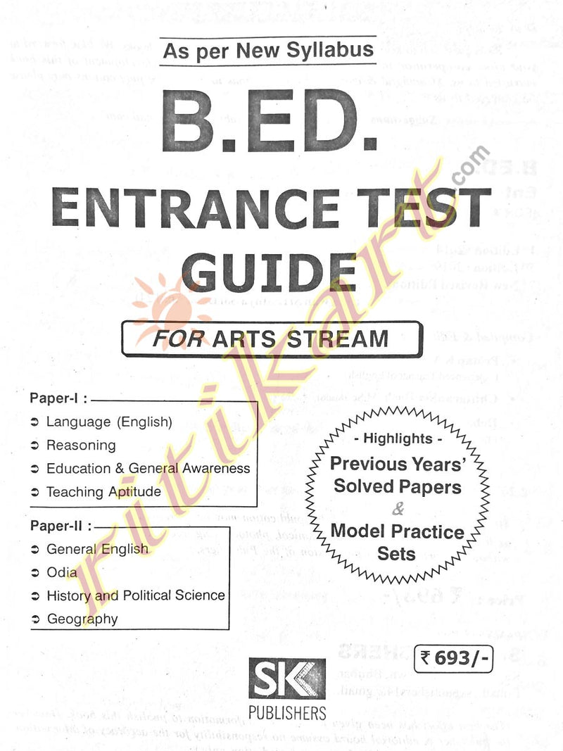 B.Ed. Arts Entrance Test Guide_1