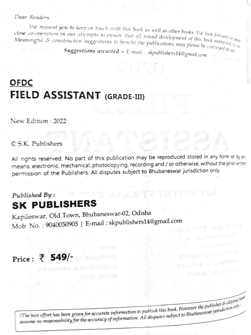 OFDC Field Assistant (FA Grade-III)_2