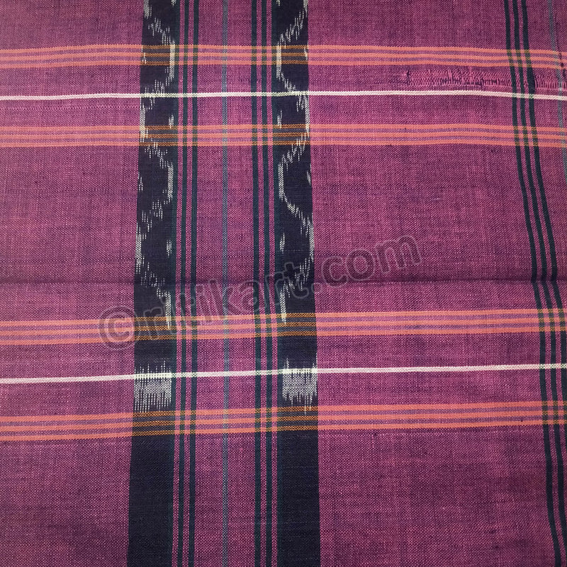 Handloom Sambalpuri Odisha Lahri Purple Cotton Lungi
