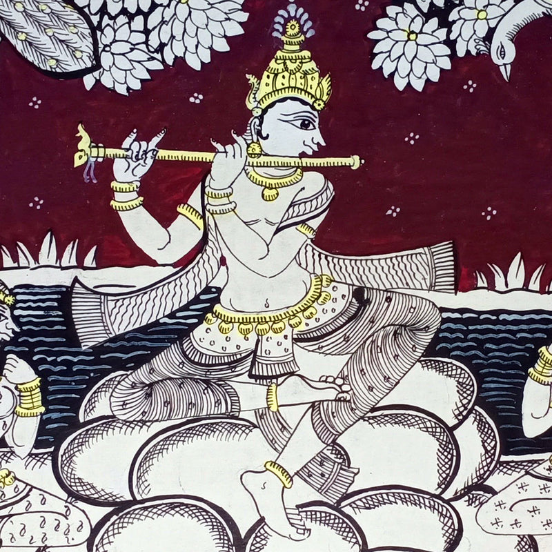 Lord Krishna Jugal Rasa Pattachitra Painting-pic2