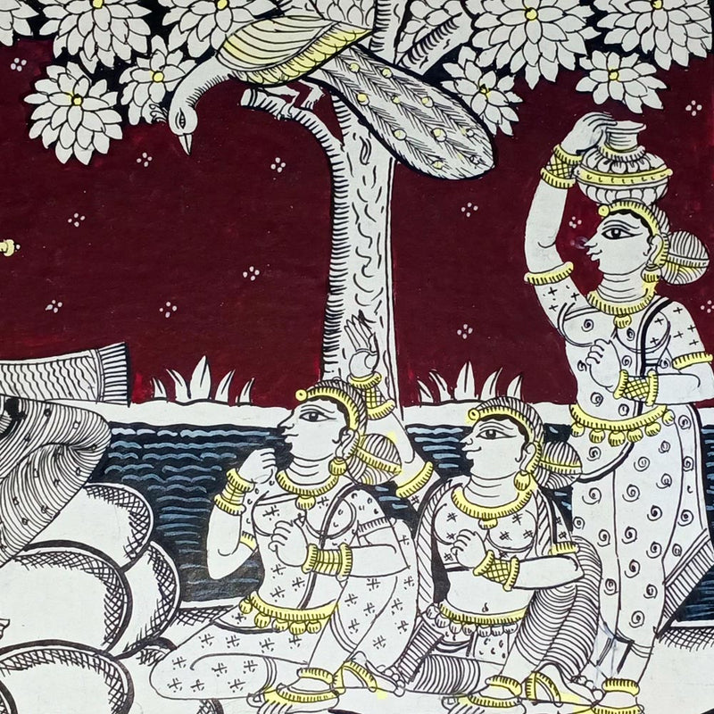 Lord Krishna Jugal Rasa Pattachitra Painting-pic3