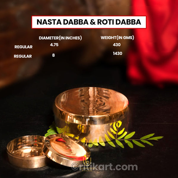Bronze Nasta Dabba & Roti Dabba