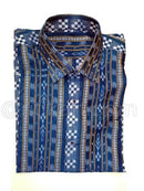 Cupper Sulphate Color Sambalpuri Handloom Cotton Half Shirt