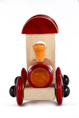 Channapatna Wooden Train Engine Toy (Red) pic-2
