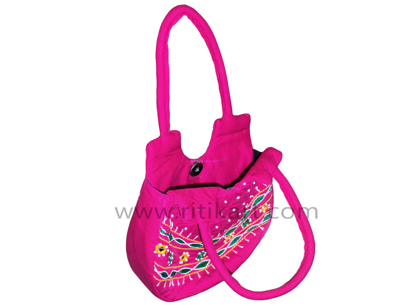 Pipili Hand Made fancy Ladies Pink Bag-pc2