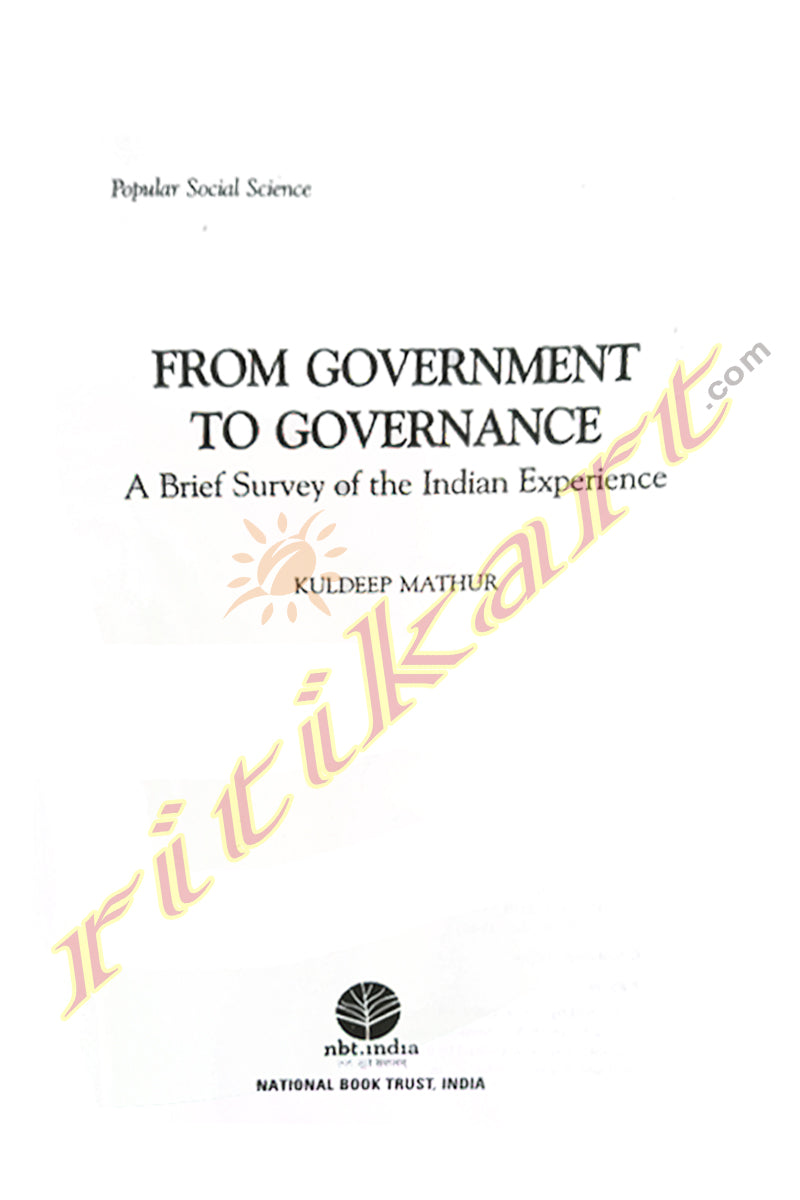 A Book 'From Government to Governance'