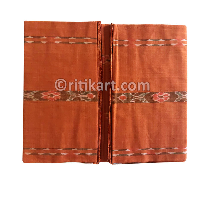 Sambalpuri Cotton Bandha Strips Brown Color Lungi