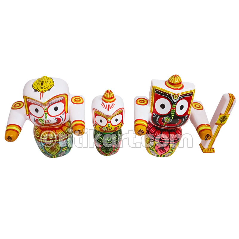 Jagannath Balabhadra Subhadra Wooden Idol 5 CMs/ 10 CMs High