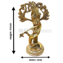 Brass Handcrafted Krishna with Flute