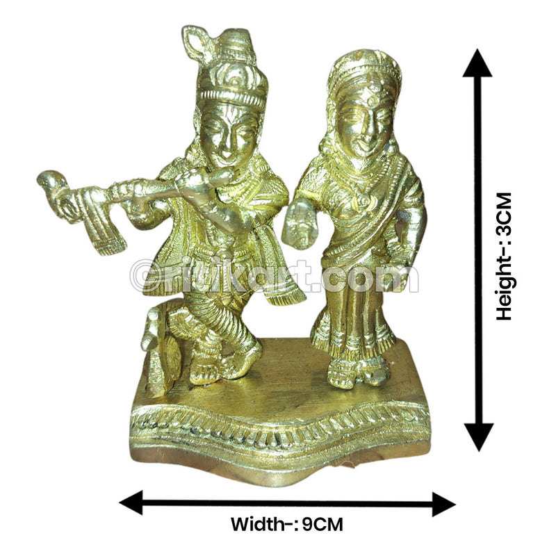 Brass Handcrafted Radha Krishna Idol.