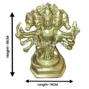 Brass Handcrafted Panchmukhi Hanuman.