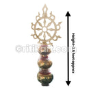 Brass Handcrafted Heavy Mandir Sikhar Kalash With Nilachakra.