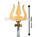 Brass Handcrafted Heavy Mandir Sikhar Trishul.