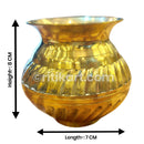 Brass Handcrafted Puja Dhala (Strip design)