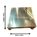 Brass Handcrafted Square Idol Dias/Singhasan/Stage