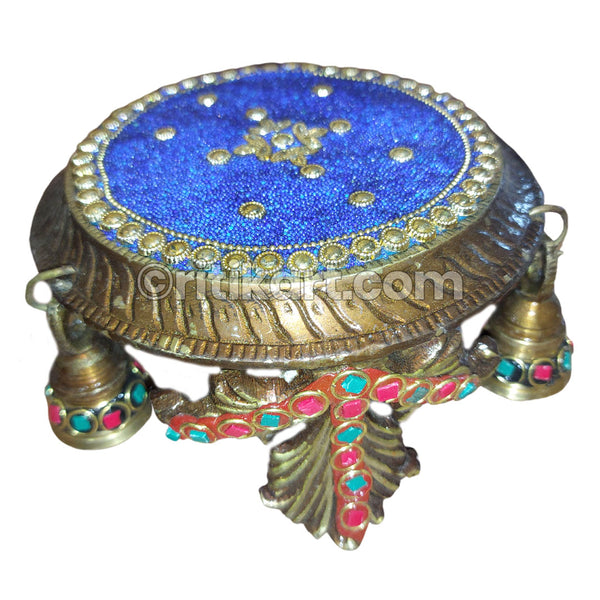 Brass Handcrafted Blue Pidha.