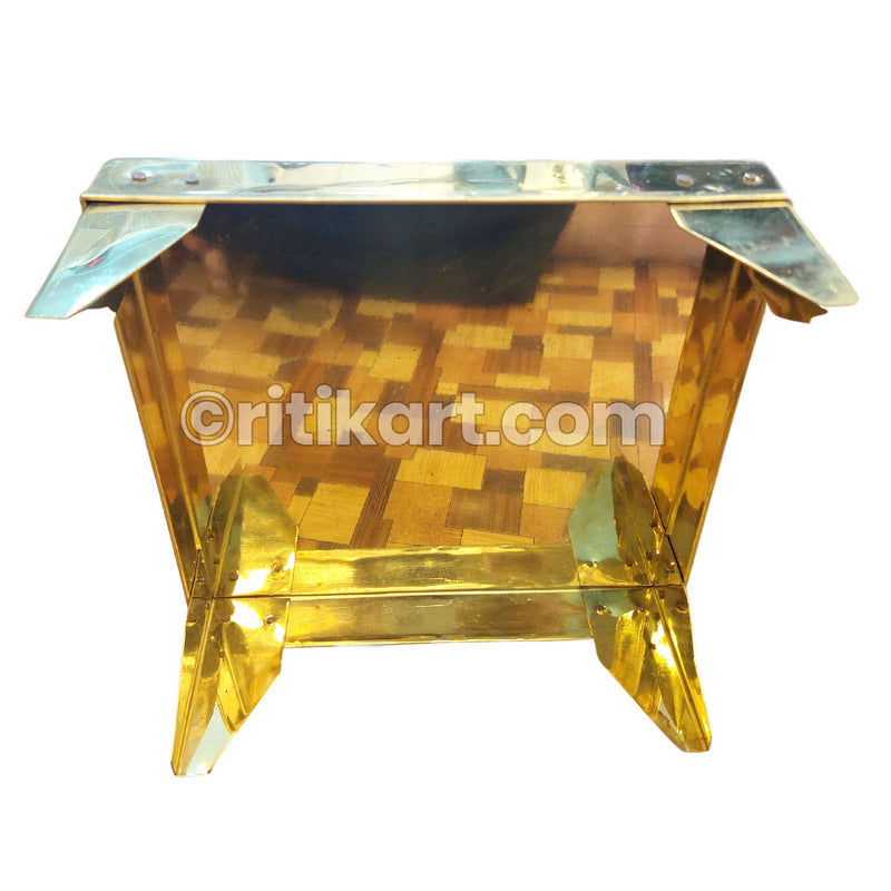 Brass Handcrafted Square Idol Dias/Singhasan/Stage