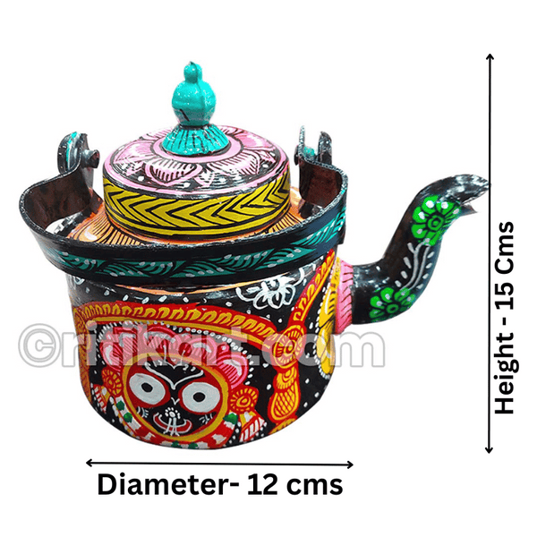 Hand-Painted Lord Jagannath Art Decorative Kettle
