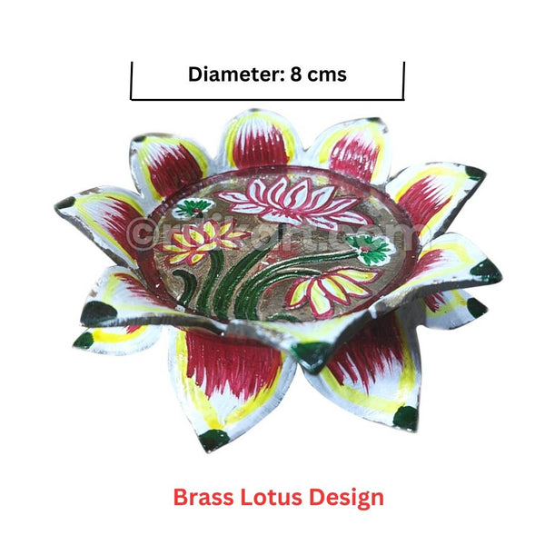 Printed Lotus In Brass.