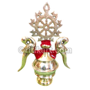 Brass Temple Kalash with Chakra