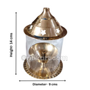 Brass Akhanda Jyoti with Glass Cover_2