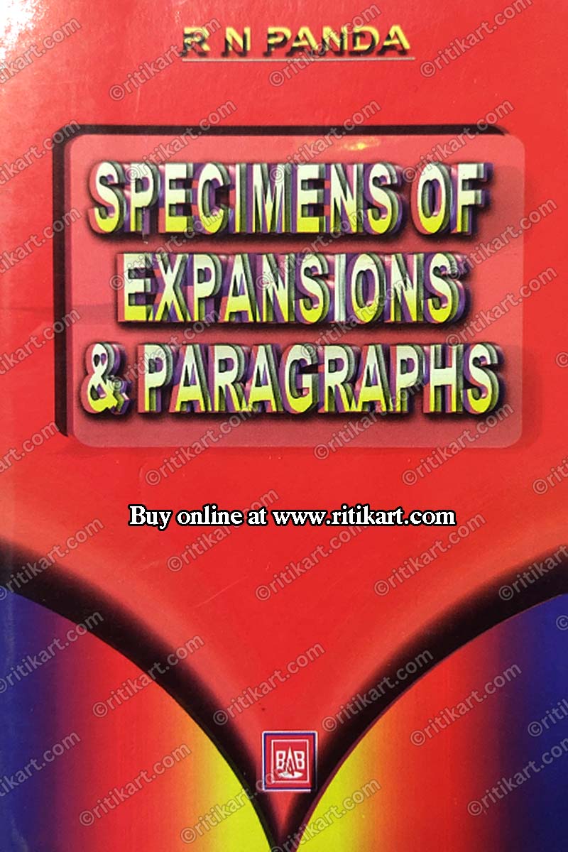 Specimens Of Expansions And Paragraphs By R. N. Panda.