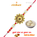 Designer Crystal Sun Flower Fancy Rakhi