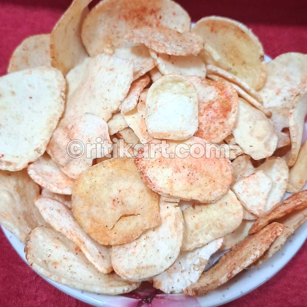 Special Handmade Colocasia Root (ସାରୁ) Chips Famous Snack 200gm.