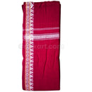 Maroon with White Border Pure Sutta Taraboi Gamuchha