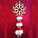 Brass Handcrafted Heavy Mandir Sikhar Kalash With Nilachakra.