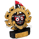 Jagannath Golden Statue with Red Flag | Lord Jagannath Idol for Home Temple, Puja & Spiritual Decor