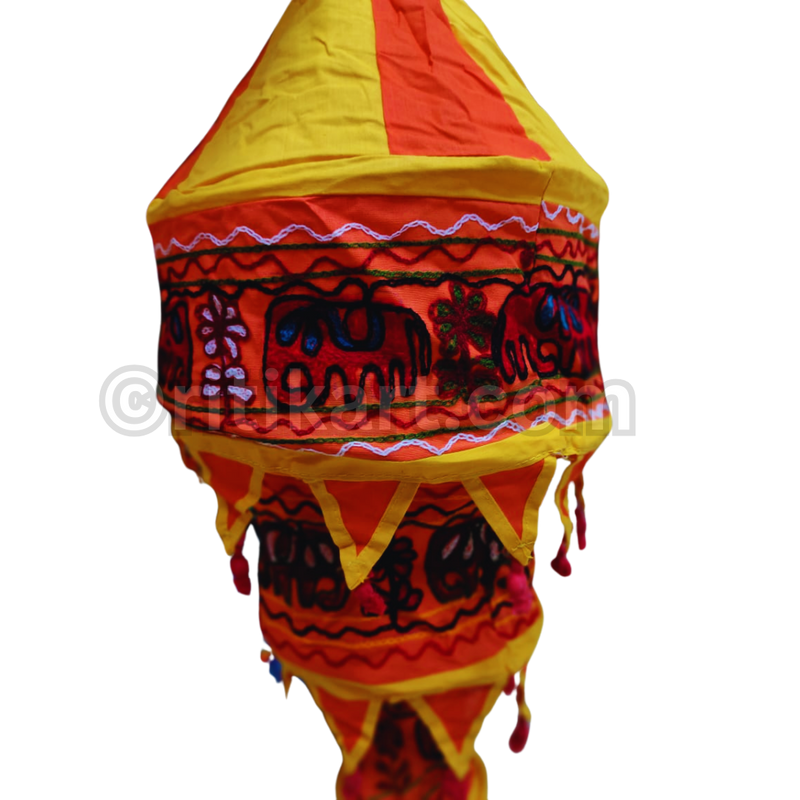 Pipili Lampshade Elephant Design-3 Step (Red,yellow)