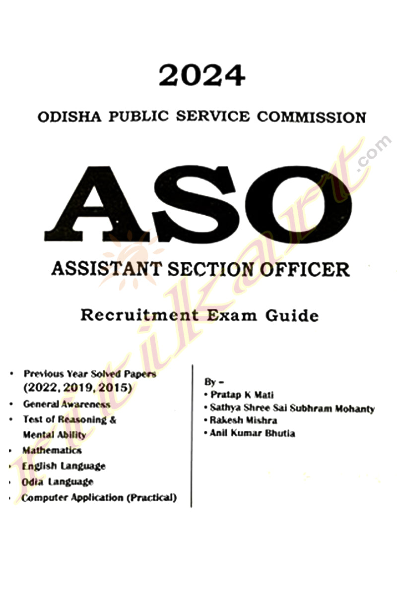 Odisha Public Service Commission ASO Assistant Section Officer Recruitment Exam Guide