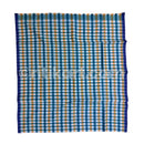 Light Yellow,Green Large Check Pattern Sambalpuri Gamucha