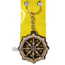 Handmade Wooden Konark Wheel Key Chain (Set of 3).