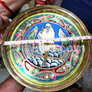 Hand-Pinted Decorative Brass Wall Hanging Plate With Lord Sai Baba