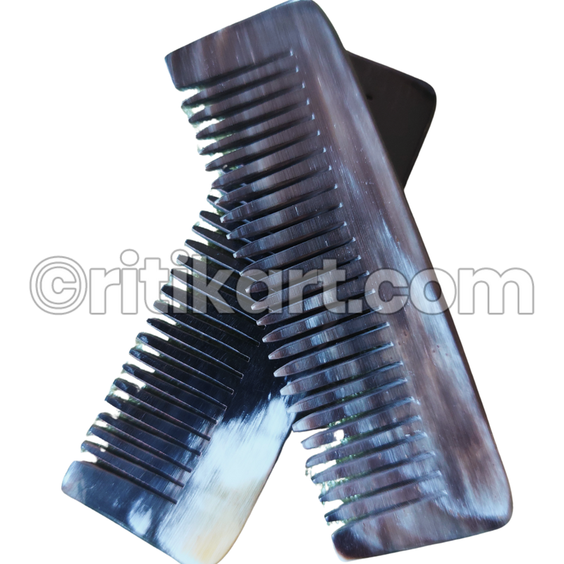 Pure Buffalo Horn Baby Hair Comb 8cm(Pack of 2)