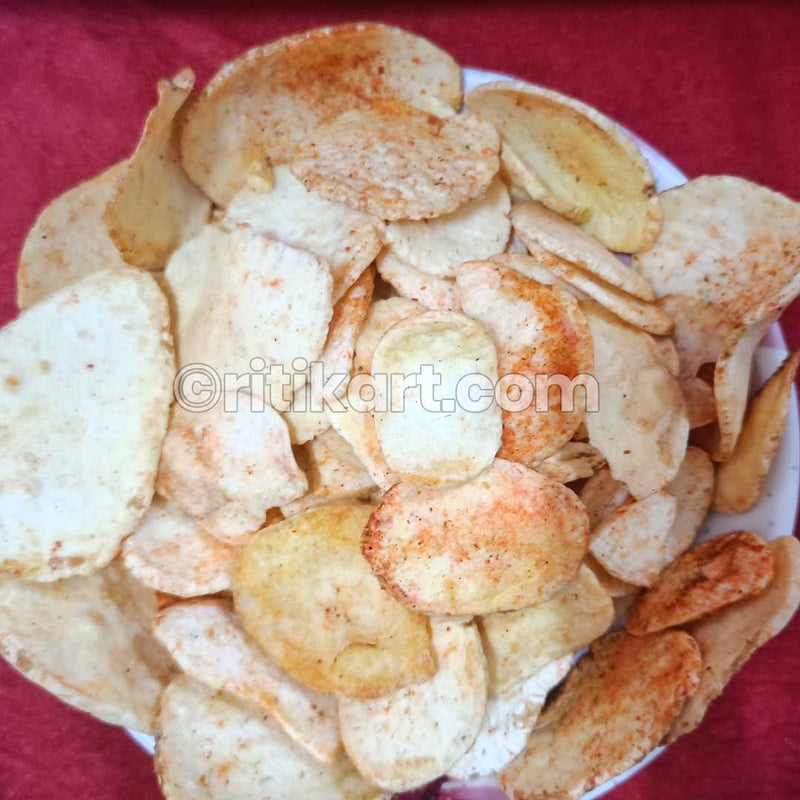 Special Handmade Colocasia Root (ସାରୁ) Chips Famous Snack 200gm.