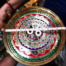Hand-Painted Decorative Brass Wall Hanging Plate | Lord Jagannath Patitapaban