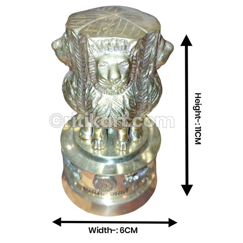 Brass Handcrafted Ashoka Pillar Stambha.