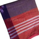 Red-Purple Cotton Striped Sambalpuri Rumal