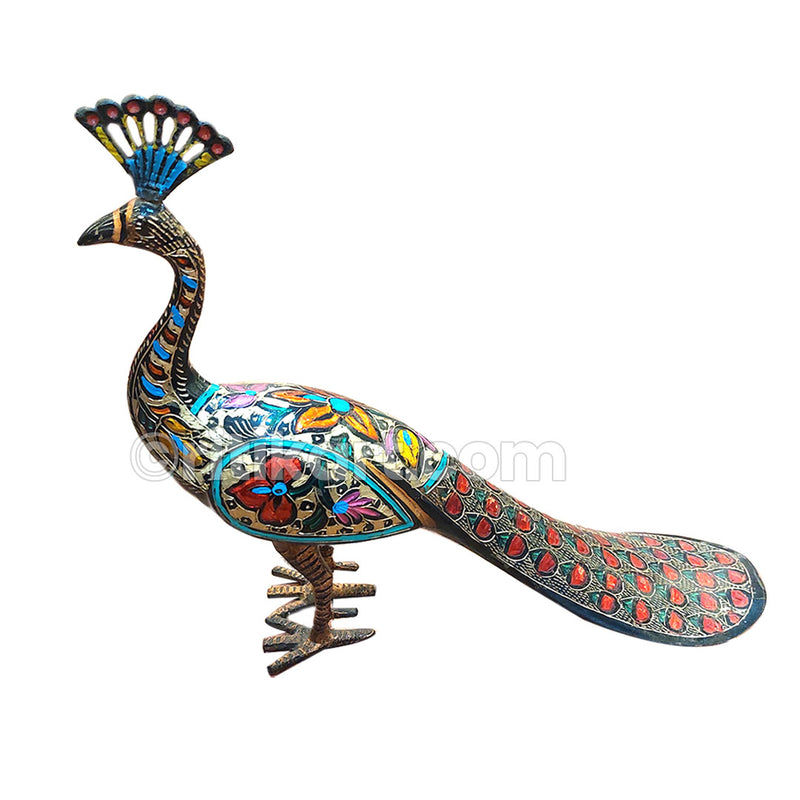 Brass Handcrafted Decorative  Peacock Statue.